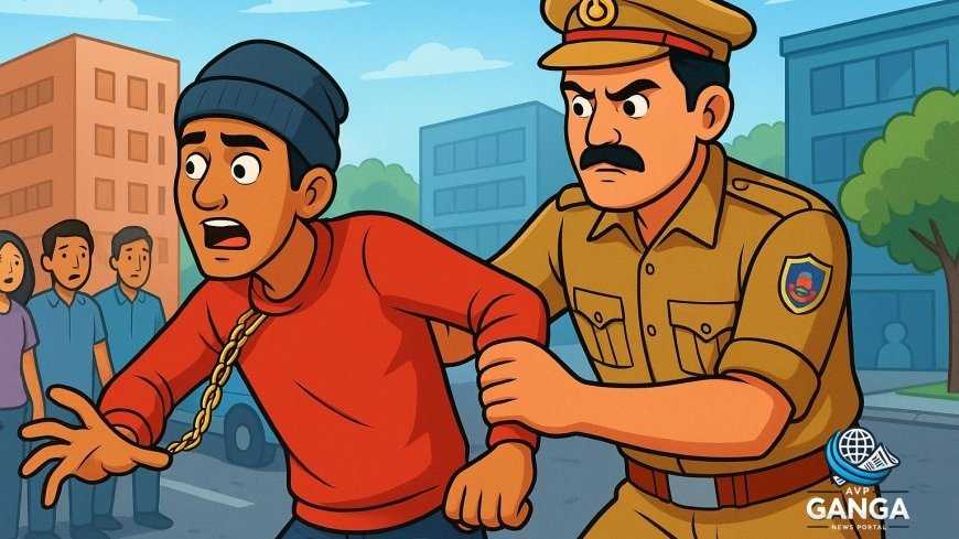 दिल्ली पुलिस ने बाहरी जिले में चेन स्नैचर को संक्षिप्त मुठभेड़ के बाद गिरफ्तार किया, Delhi Police, chain snatcher, gunfight