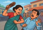 हल्द्वानी में चप्पलों से मनचले की धुनाई, पति-पत्नी विवाद की घटना वायरल, Viral