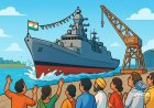 भारतीय नौसेना ने माचलीपट्टनम का जलावतरण किया, यह महे-क्लास का सातवां एंटी-सबमरीन युद्धपोत है, Bindaas