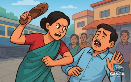 हल्द्वानी में चप्पलों से मनचले की धुनाई, पति-पत्नी विवाद की घटना वायरल, Viral
