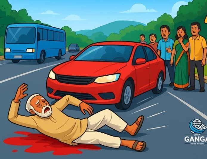 हल्दूचौड़ में बुजुर्ग की सड़क पार करते समय तेज रफ्तार वाहन से मौत, चालक फरार, Viral