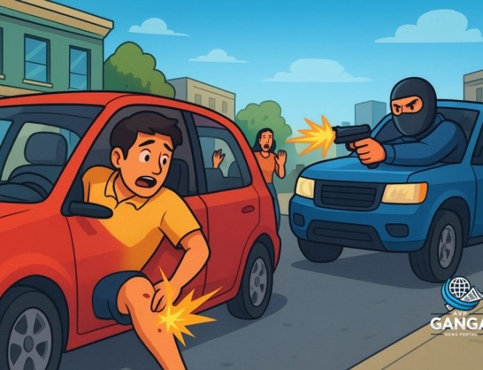 उत्तराखंड: दिनदहाड़े फिल्मी अंदाज में फायरिंग, युवक घायल, Polix