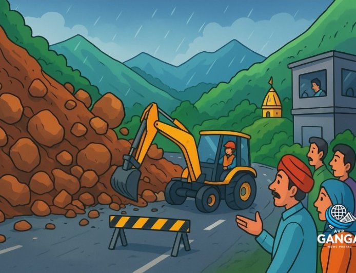भूस्खलन से केदारनाथ हाईवे हुआ बंद; चारधाम यात्रा पर संकट, Khel