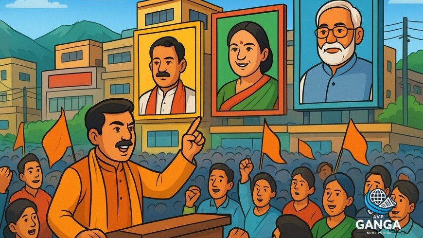 राजनीति का महासंग्राम: उत्तराखंड में चुनावी बयार, Uttarakhand elections, political campaigns, election banners