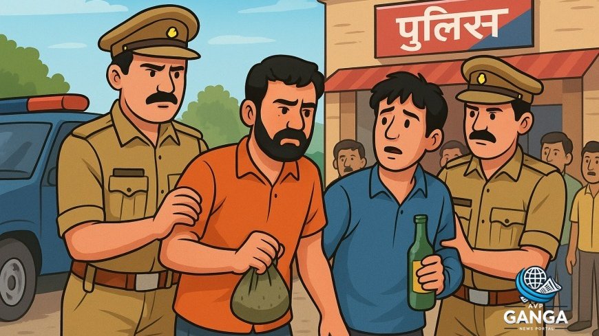 बिंदुखत्ता में नशे के खिलाफ बड़ी कार्रवाई, चरस और शराब तस्कर गिरफ्तार, drug bust, cannabis, alcohol smuggling