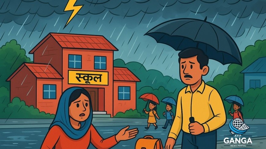 नैनीताल में भारी बारिश के चलते तीन जनपदों में स्कूल एक दिन के लिए बंद, Nainital, heavy rainfall, school closure