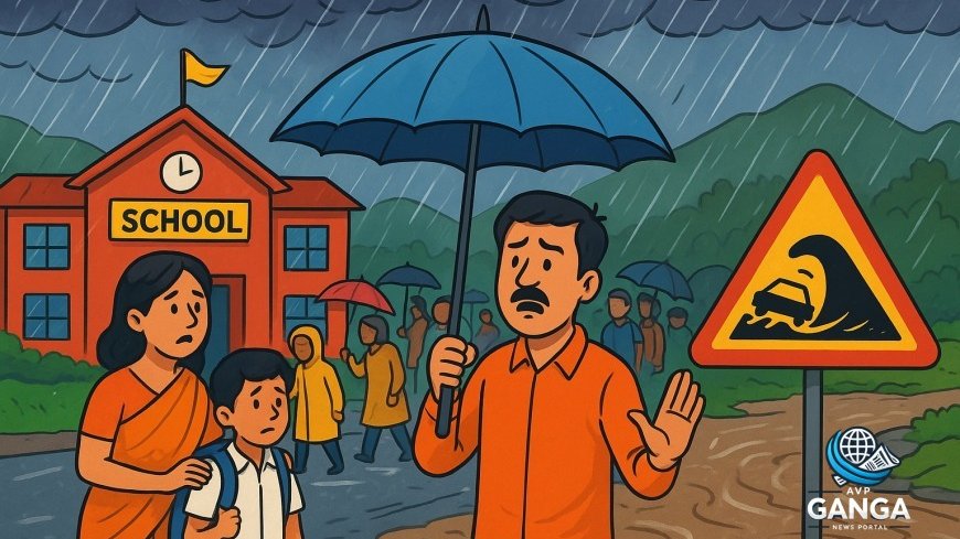 उत्तराखंड में 9 से 11 जुलाई तक भारी बारिश का अलर्ट, स्कूल बंद और चारधाम यात्रियों के लिए सावधानियाँ, Uttarakhand rain alert, heavy rainfall, school closure