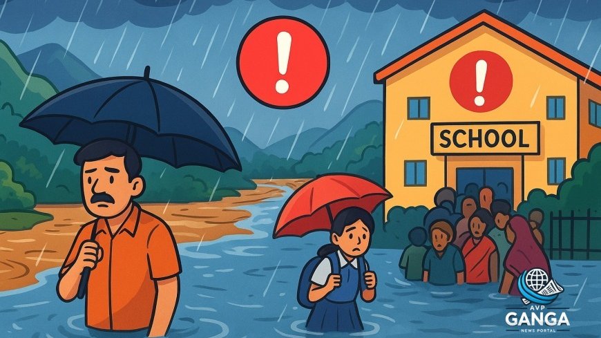 उत्तराखंड में मानसून का कहर: भारी बारिश का रेड अलर्ट, स्कूल बंद, Uttarakhand weather update, heavy rainfall alert, monsoon