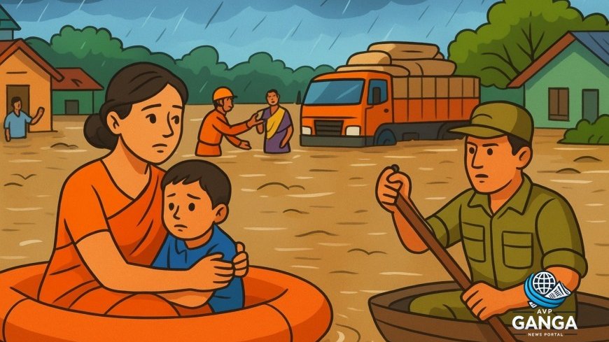 असम बाढ़ से मरने वालों की संख्या बढ़कर 68 हुई, राहत कार्य तेज, Assam flood, death toll, relief operations