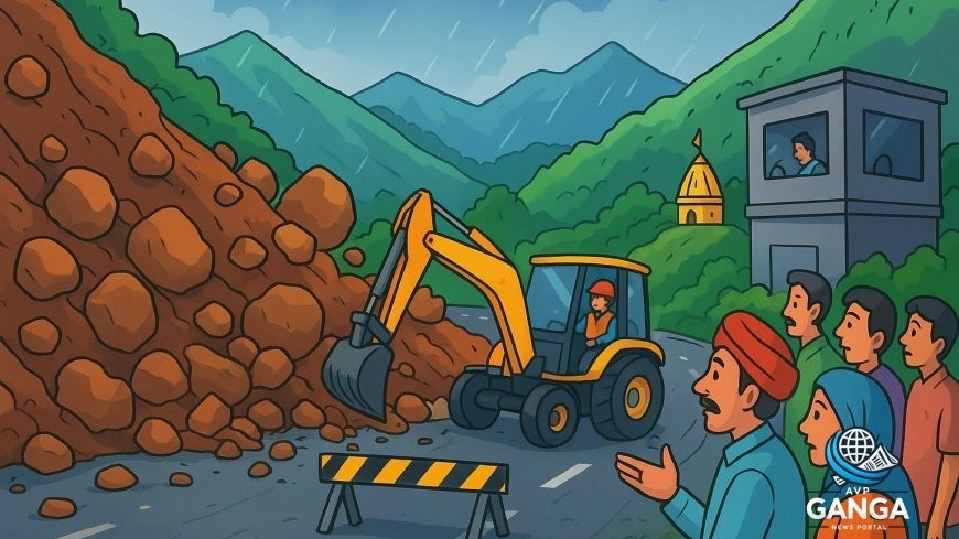 भूस्खलन से केदारनाथ हाईवे हुआ बंद; चारधाम यात्रा पर संकट, Kedarnath Yatra, Rudraprayag News, landslide