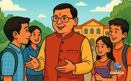 मुख्यमंत्री धामी ने 'मेरे सपनों का उत्तराखंड' पर विद्यार्थियों से किया संवाद, Polix