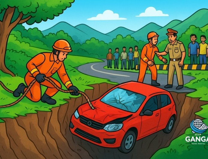 चंपावत में कार दुर्घटना: 150 मीटर गहरी खाई में गिरने से एक की मौत, Swag