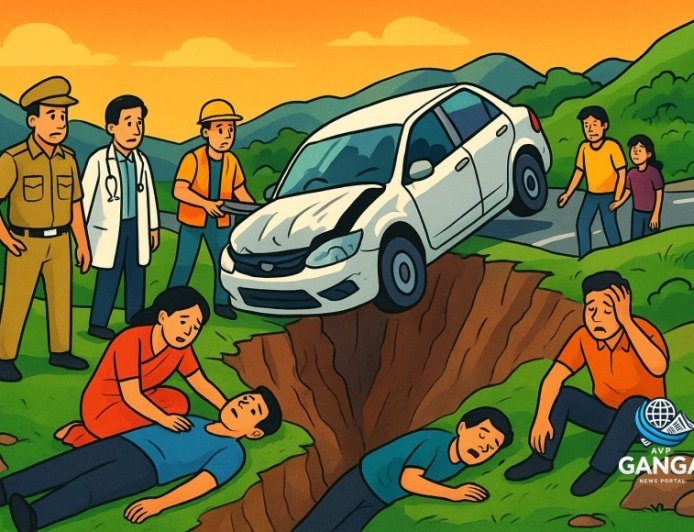 चम्पावत में कार हादसा: खाई में गिरी कार, एक की मौत और तीन गंभीर घायल, Viral