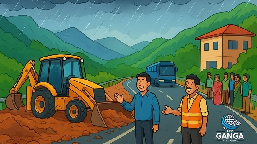 मसूरी में 24 घंटे के भीतर अवरुद्ध सड़कें फिर से खोली गईं, Mussoorie news, road reopening, landslides