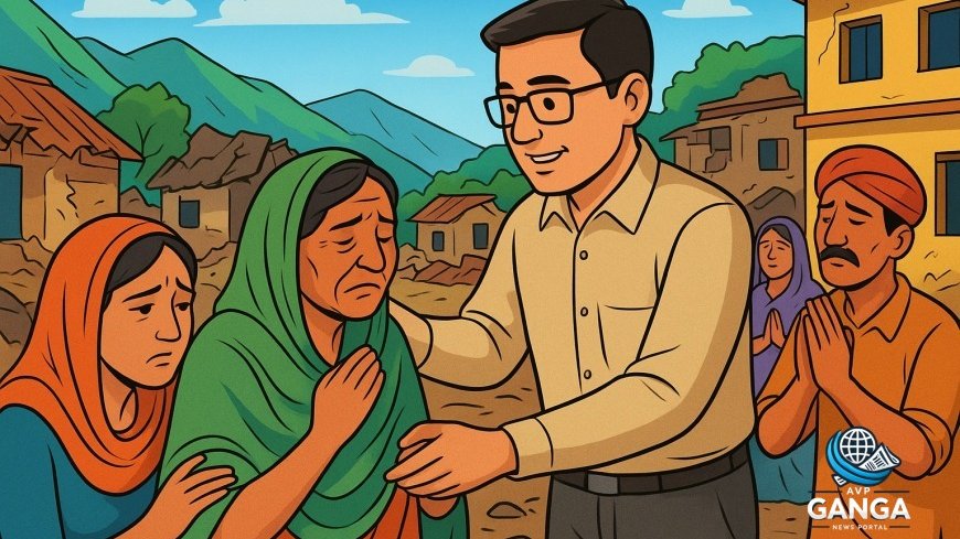 धराली आपदा के एक साल पूरे: जिलाधिकारी ने प्रभावितों को दिया सहारा, Uttarkashi, Dharali disaster, DM visit