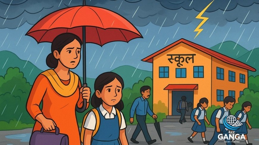 उत्तराखंड में भारी बारिश के चलते छुट्टी, छात्रों की सुरक्षा प्राथमिकता, Uttarakhand, heavy rain, school holiday