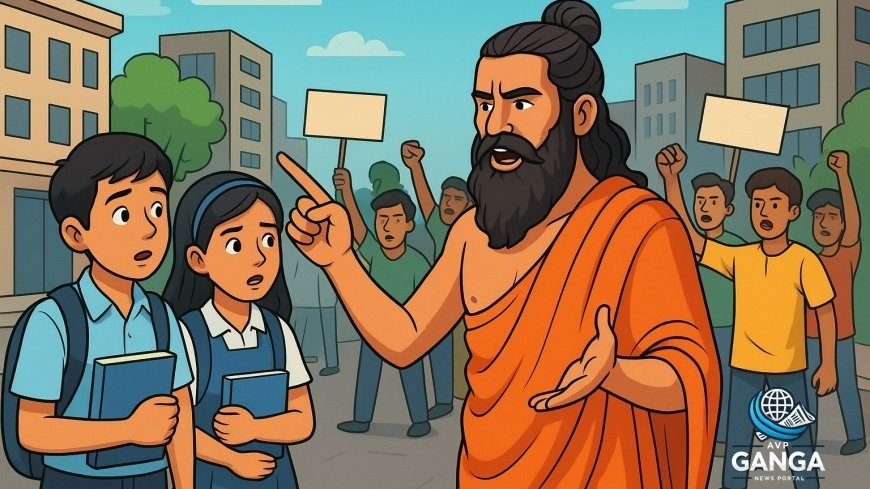 बाबा रामदेव का बच्चों के प्रदर्शन पर बयान: 'क्या बच्चा आंदोलन करेगा तो पढ़ाई कब करेगा?', Baba Ramdev, children's protest, education