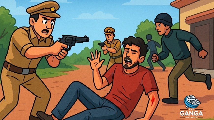 रुड़की में शराब कैंटीन संचालक हत्याकांड: पुलिस की मुठभेड़ में एक बदमाश घायल, दो फरार, Roorkee crime, police encounter, murder case