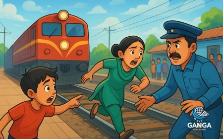 बच्चे की सूझबूझ से बची महिला की जान, स्टेशन मास्टर की तत्परता ने किया कमाल, Swag
