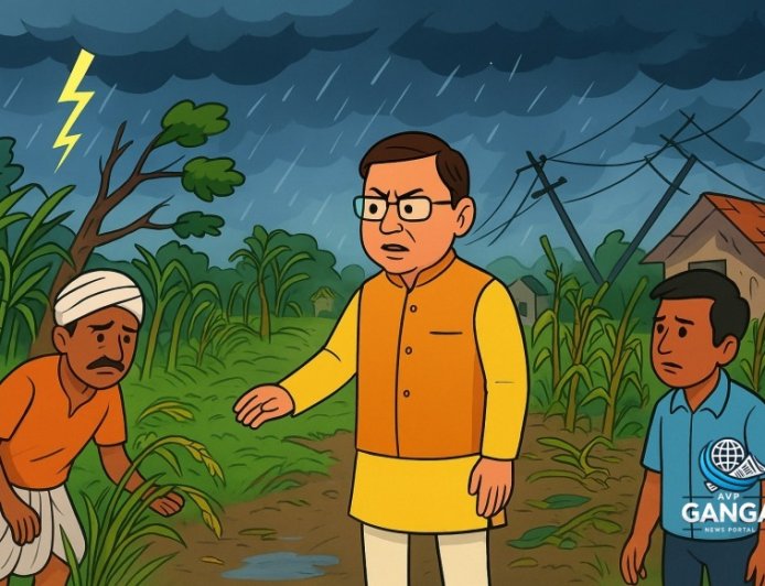बाजपुर में मौसम ने किसानों को किया परेशान, सीएम धामी ने लिया नुकसान का जायजा, Polix
