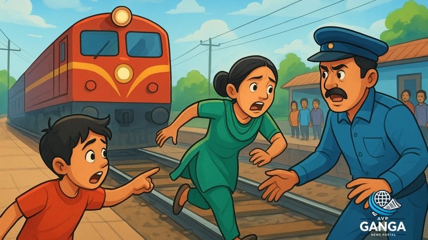 बच्चे की सूझबूझ से बची महिला की जान, स्टेशन मास्टर की तत्परता ने किया कमाल, Raipur, Urkura Railway Station, child alertness