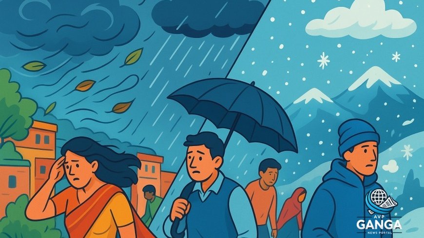 उत्तराखंड में मौसम का बदलाव: आंधी, बारिश और हिमपात की संभावना, Uttarakhand weather, October weather update, rain forecast