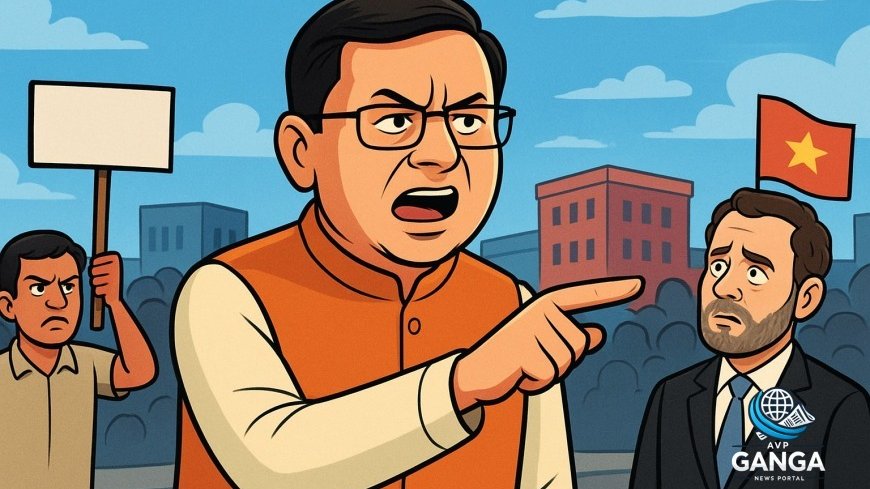 सीएम पुष्कर सिंह धामी का विपक्ष पर हमला: विदेशी ताकतों का आरोप, Uttarakhand, Pushkar Singh Dhami, Rahul Gandhi